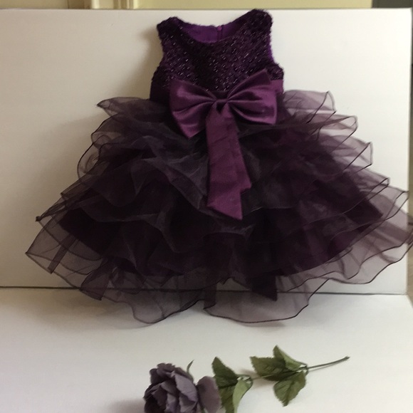 Beautiful Toddler Girl Beaded Layered Dress (E209) - Picture 6 of 7